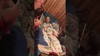 Heartwarming Moment as Mother and Daughter Sing to Ailing Grandfather