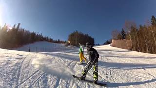 preview picture of video 'GoPro Hero 2 HD - Abetone 10.1.2012 Snowboard'