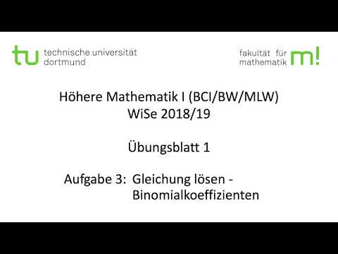 Übungsblatt 1, Aufgabe 3 -- TU Dortmund, Höhere Mathematik I (BCI/BW/MLW), WS2018/19 (ÜB1 A3)