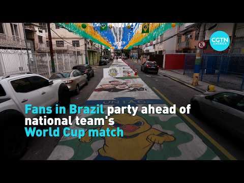 Fans in Brazil party ahead of national team's game in the World Cup