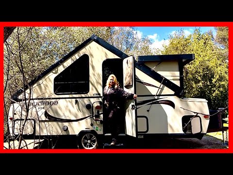 A Frame camper / pop up camper set up and overview - Forest River Rockwood A214HW