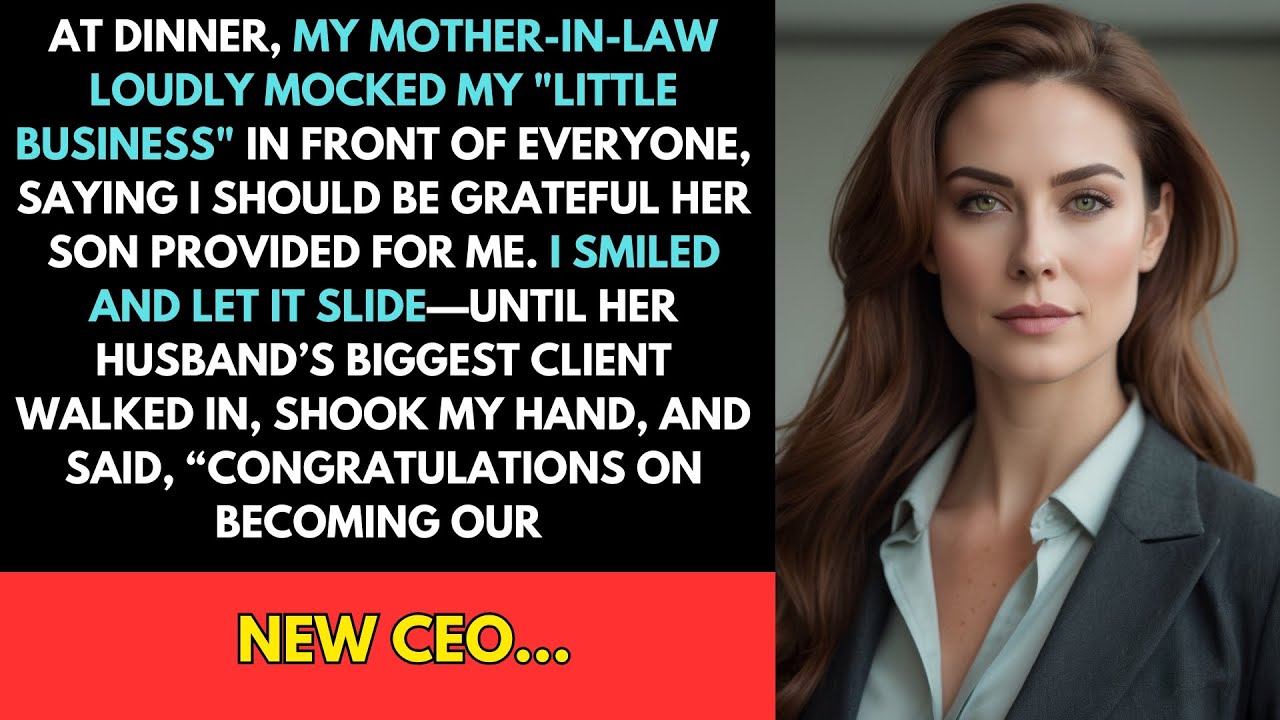 Mother-in-Law Mocked My Career at Dinner—Then His Client Recognized Me as Their New CEO