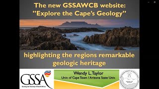 The New  GSSAWCB Website: "Explore the Cape's Geology" by Wendy Taylor