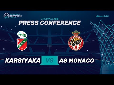 Pinar Karsiyaka v AS Monaco - Press Conference - Basketball Champions League 2017-18