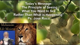 "The Principle of Seeing What You Want to See Rather Than What is Happening" -Jose Roco