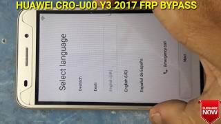 FRP BYPASS HUAWEI Y3 2017 CRO-U00 WITHOUT PC