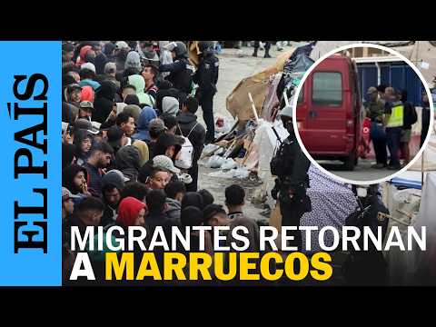 Decenas de migrantes vuelven a MARRUECOS de forma voluntaria tras el desalojo de la playa Benítez