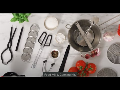 Hungry Artisan Food Mill & Canning Kit | Homemade Tomato Sauce, Applesauce & Jams Made Easy