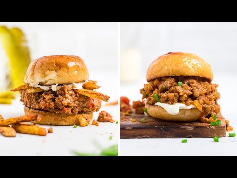 The Best Vegan Sloppy Joes 2 Ways! | Walnut Meat Vegan Sloppy Joes | Vegan Lentil Sloppy Joes