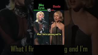 MILEY CYRUS vs BLONDIE - Heart Of Glass - #shorts #versus #music