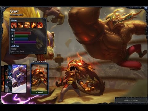El León Gnar Skin Spotlight Gameplay 1080p HD League Of Legends