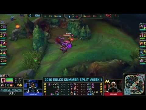 FNC vs. GIA LOL Esports | Game 2 Summer Week 1 Day 1:Fnatic vs. Giants