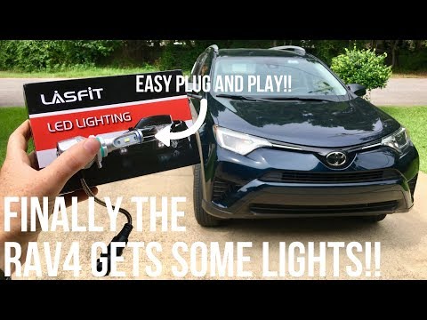 LASFIT LA SERIES 9012 LED Lights for High Beam and Low Beam Replacement | 2017 Toyota RAV4