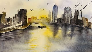 Watercolor Step by Step-London’s River