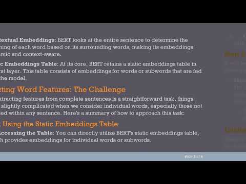 Extracting Word Features from the BERT Model: A Deep Dive