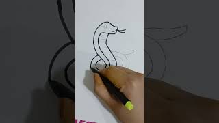 How to draw king cobra snake /easy drawing for kids