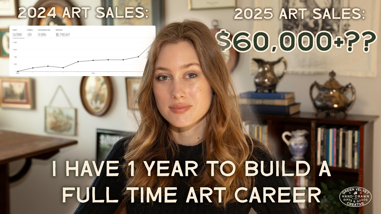 From Hobby to Full Time Artist in One Year | 2024 Art Business Recap 2025 Goals