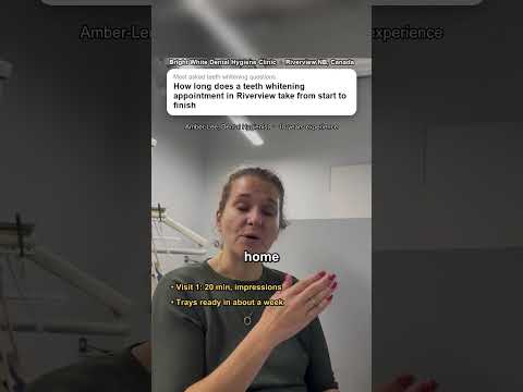 Amber-Lee, registered dental hygienist, explains how long a teeth whitening appointment takes from start to finish at Bright White Dental Hygiene Clinic in Riverview NB