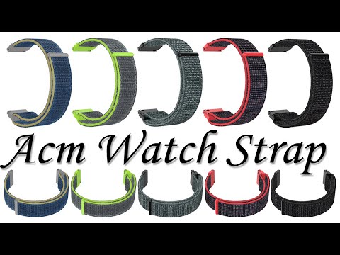 ACM Watch Strap Nylon Loop 20mm for Bingo F6s Smartwatch Black