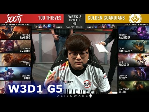 100 vs GGS | Week 3 Day 1 S9 LCS Summer 2019 | 100 Thieves vs Golden Guardians W3D1