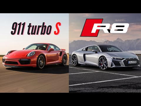 AUDI R8 vs PORSCHE 911 TURBO S | The Battle Of Luxury Sports Cars #audir8 #r8 #audir8v10 #porsche911