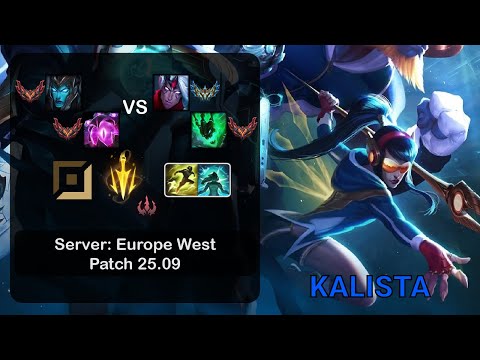 Kalista ADC + Vel'Koz vs Varus + Thresh - EUW GrandMaster - Patch 25.09