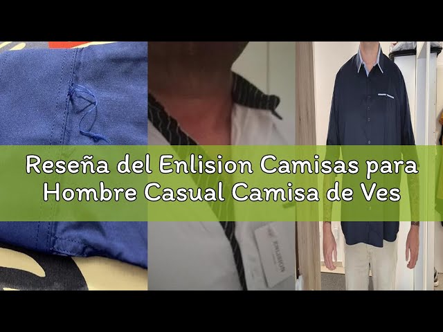 Vídeo relacionado con Enlision Camisa Negra Hombre Manga Larga Formales Casual Camisas De Vestir Hombres Clásico Elegante Boda Negocio Camisa Regular Fit 2XL