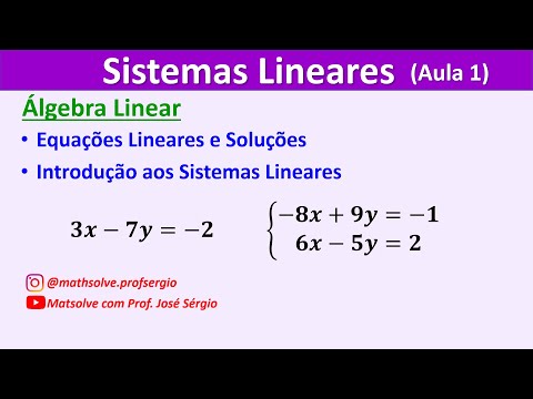LINEAR SYSTEMS - LESSON 1: Linear Equations, Solutions, and Introduction to Linear Systems.