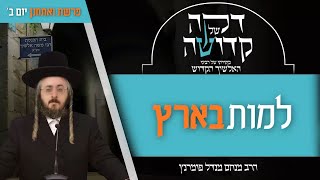הרב מנחם מנדל פומרנץ | דקה מתורתו של רבינו האלשיך הקדוש - יום ב' פרשת ואתחנן • למות בארץ •