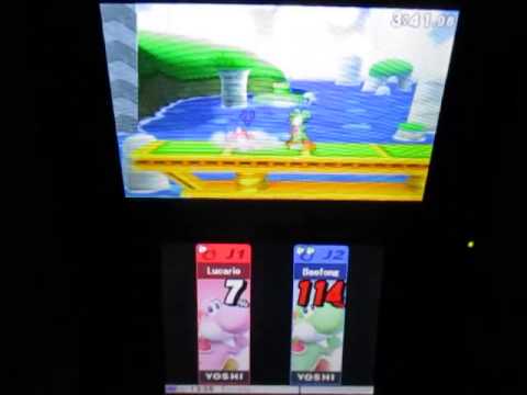 SSB for 3DS - For Glory 1 vs 1: Lucario (Pink Yoshi) vs Baefong (Green Yoshi) - Match 1