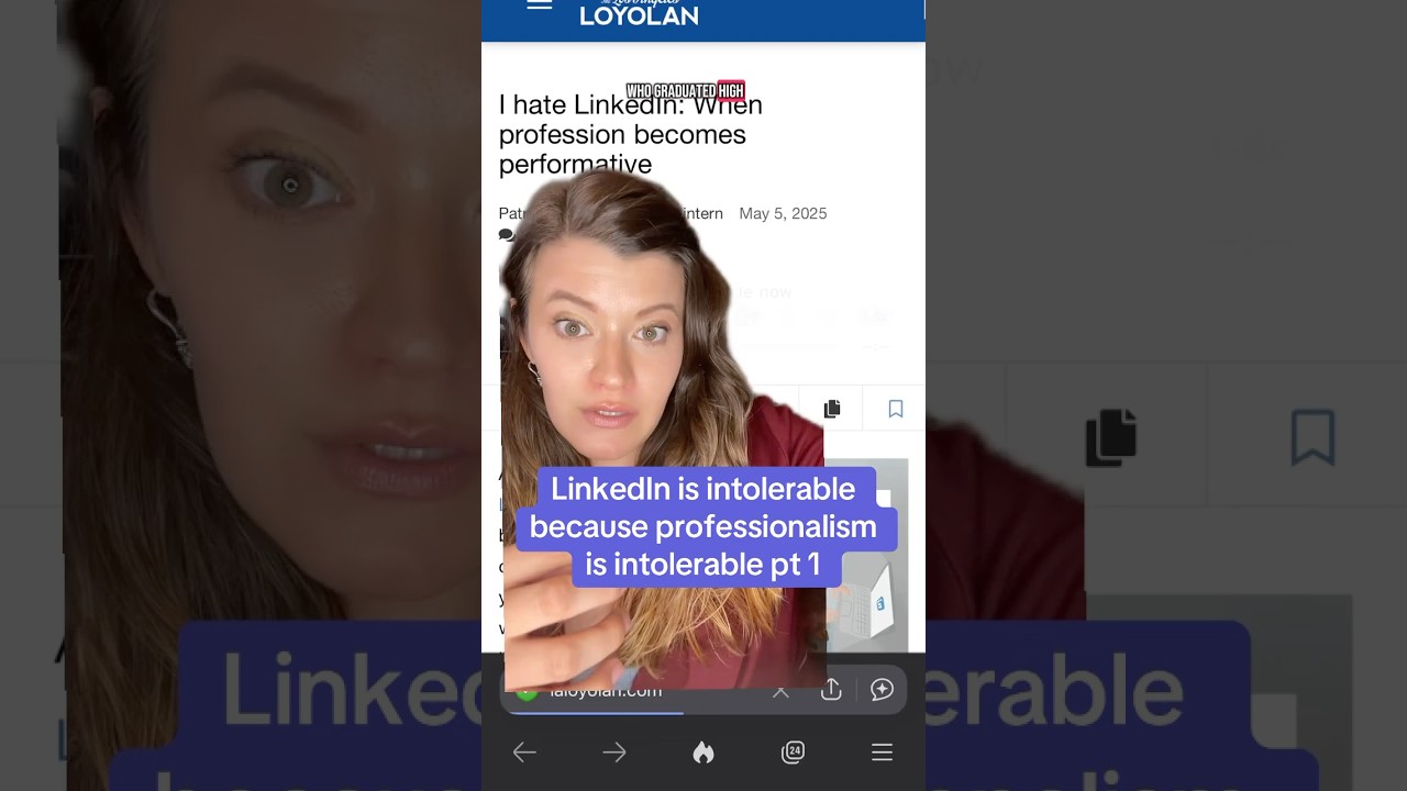 LinkedIn is intolerable because professionalism is intolerable pt 1