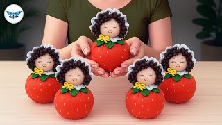 No Sewing Machine!🧵I Make 10 Pieces A Day And Sell Them All 🍓Felt Doll DIY