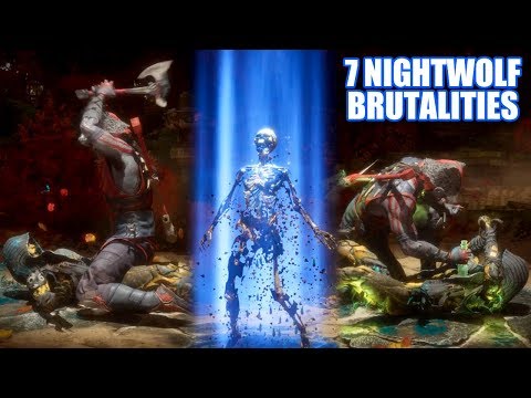 Mortal Kombat 11 - 7 Nightwolf Brutalities Showcase