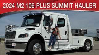 A preview image of the linked video showcasing 2024 Freightliner M2 106 Plus Summit Hauler