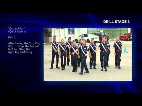 Stage 3 Drill - Form Squad (at the Halt) to the Left (Jadikan Skuad)