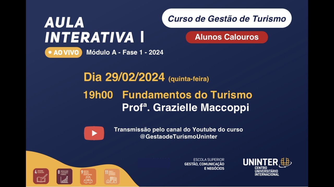 Aula Interativa I - Fundamentos do Turismo
