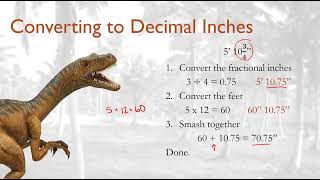 Converting Feet-Inches-Fractions of an Inch