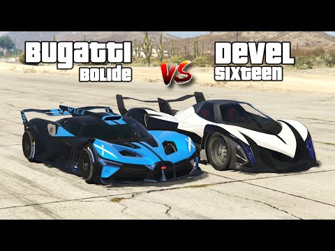 GTA 5 - 2021 BUGATTI BOLIDE Vs DEVEL SIXTEEN (Which is Fastest?)