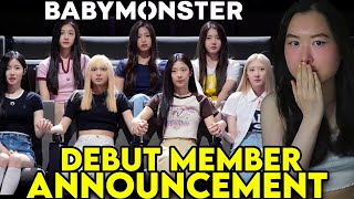 NON KPOP FAN REACTS to BABYMONSTER DEBUT MEMBER ANNOUNCEMENT!!! 😱😭