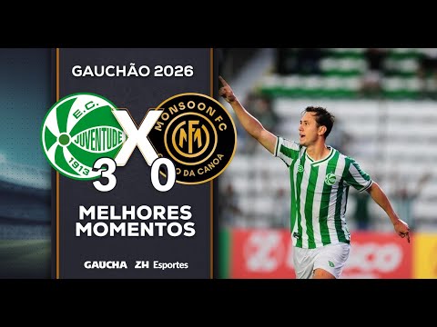 JUVENTUDE 3x0 MONSOON | MELHORES MOMENTOS | GAUCHÃO | 25/01/2026