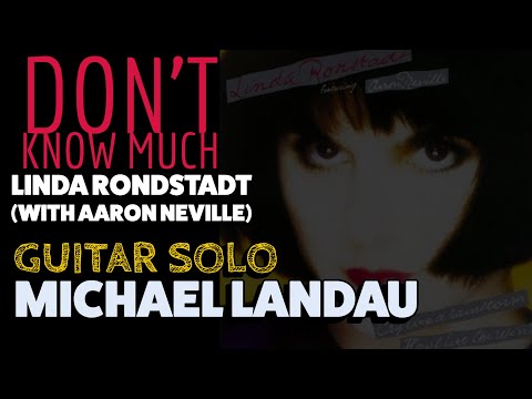 Michael Landau Guitar Solo / Video Demo - Don't Know Much by Linda Ronstadt (with Aaron Neville)