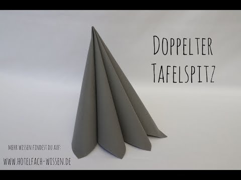 Doppelter Tafelspitz falten | Servietten falten | Hotelfach-Wissen