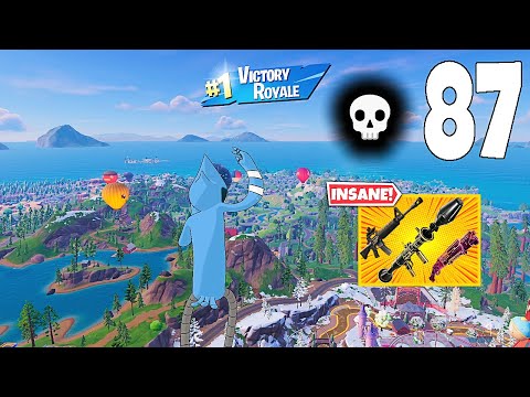 87 Elimination Solo Vs Squads/Squads "Zero Build" Gameplay Wins (NEW Fortnite Chapter 7 Season 1 PC)