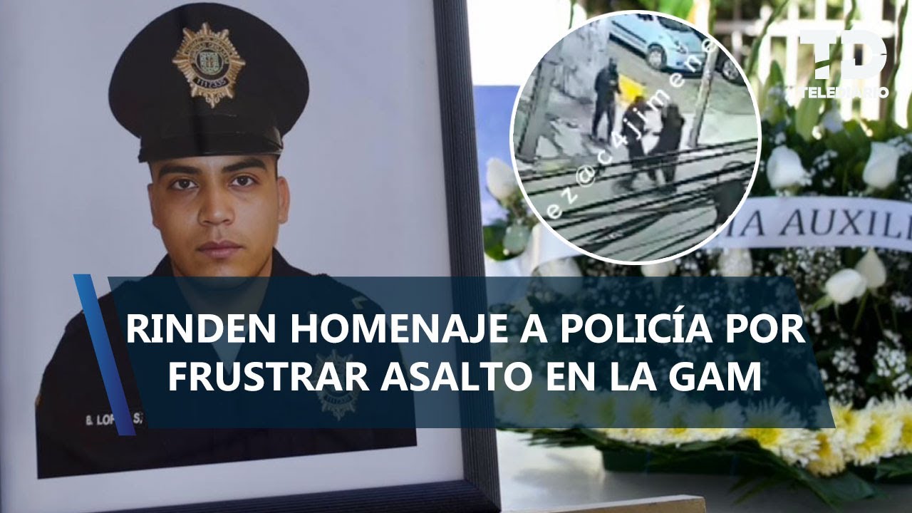 Rinden homenaje a Brandon López, policía asesinado tras enfrenta a presuntos ladrones en la GAM