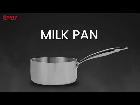Vinod doniv titanium triply stainless steel milk pan (14 cms...