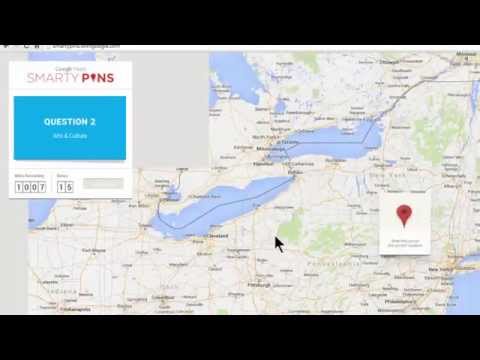 Smarty Pins - Free Google Maps Geography Game -...
