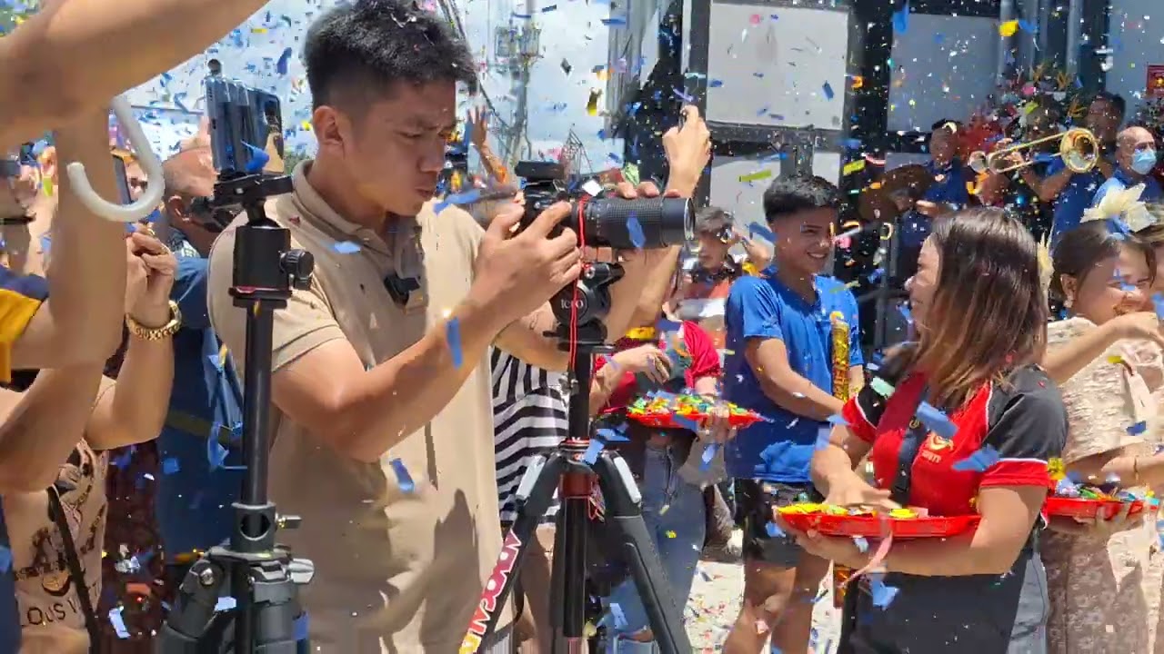 GOLD FORTUNE TEXTILE MAIN OFFICE & SHOWROOM GRAND OPENING RIBBON-CUTTING CONFETTI & COINS THROWING