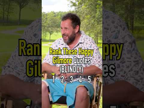 ADAM SANDLER Ranks HAPPY GILMORE Quotes! #shorts #adamsandler #quotes #comedy #classic #netflix