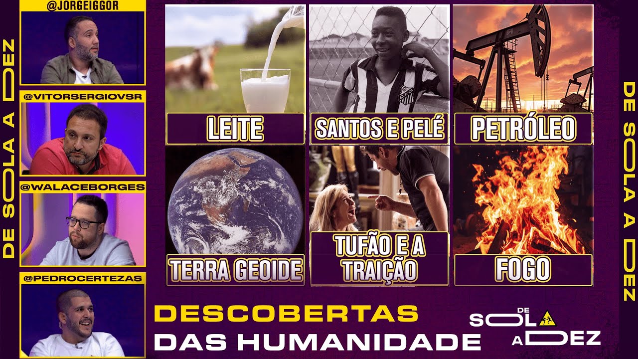 QUAL É A MAIOR DESCOBERTA DA HUMANIDADE? CRAVAMOS! | DE SOLA A DEZ