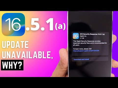 iOS 16.5.1 (a) Update NOT AVAILABLE, WHY?
